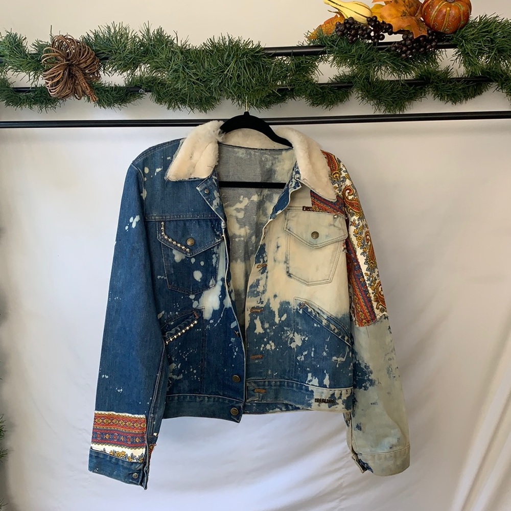 Up-cycled SedgeField Jean jacket, size medium